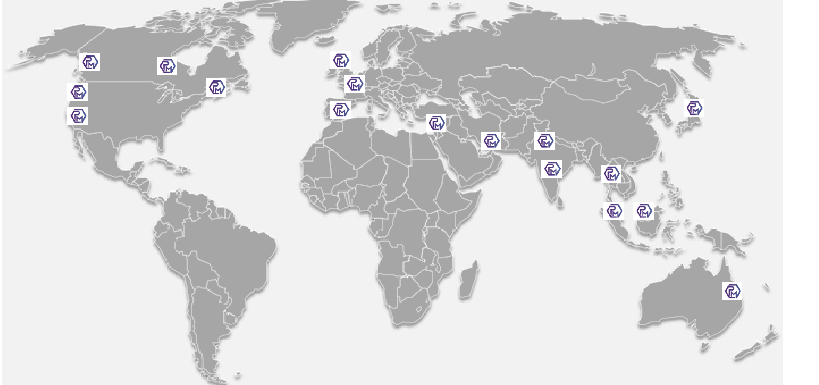 PM Sherpas global presence map